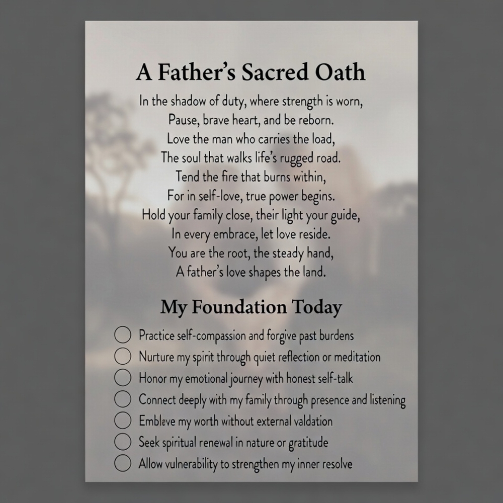 Inspirational Fathers Everyday Erasble Check List
